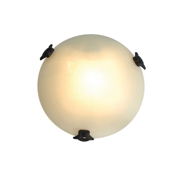 Deckenleuchte mit Glaskugel und Halterung