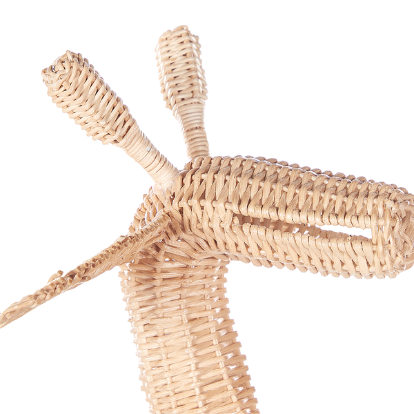 Dekorative Giraffe aus Rattan