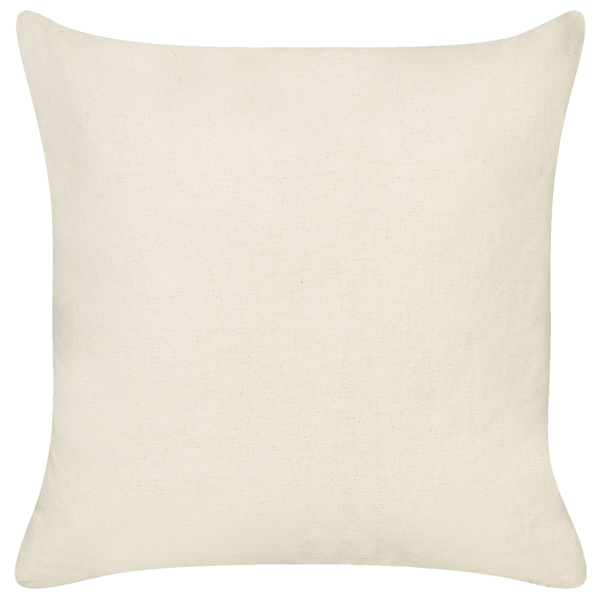 Dekokissen 2er Set PLUMERIA Baumwolle 45 x 45 cm Beige Mit Aufschrift