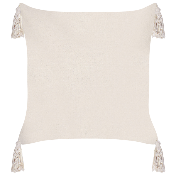 Dekokissen 2er Set HAKONE 42 x 42 cm Hellbeige Geometrisches Muster