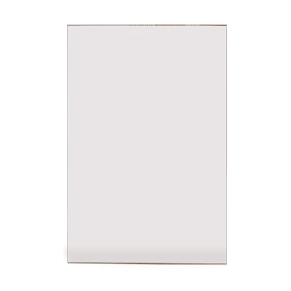 Transparente Kunstglasplatte aus Kunststoff, rechteckig.