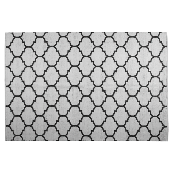 Outdoorteppich ALADANA Schwarz / Weiß 140 x 200 cm Zweiseitig