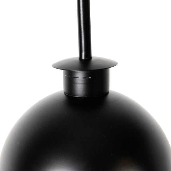 Industrielle Stehleuchte schwarz mit Messing 2-flammig – Haicha