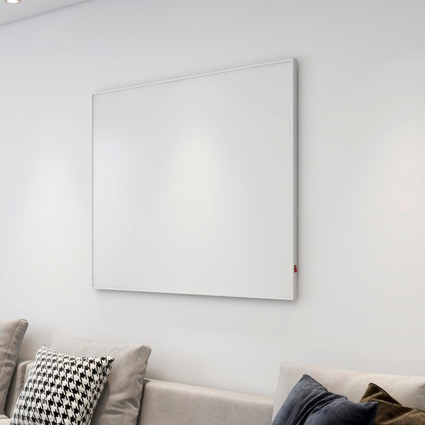 Infrarotpanel Quality Heating Aluminiumrahmen Serie 100x60cm 580 Watt Aluminium Weiß IP54 inkl. Wandhalterung & 2m Kabel