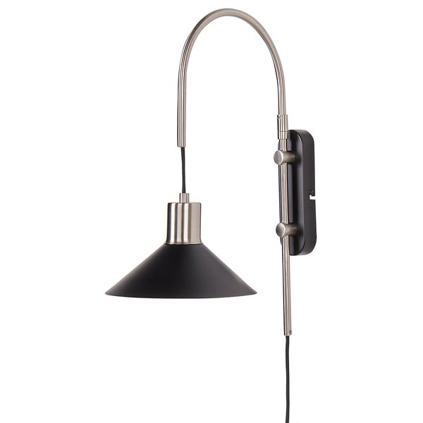 Wandlampe SISSA verstellbar Metall Schwarz