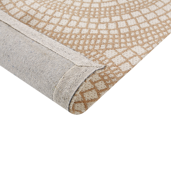 Teppich ARIBA 80 x 150 cm Jute Weiß Beige
