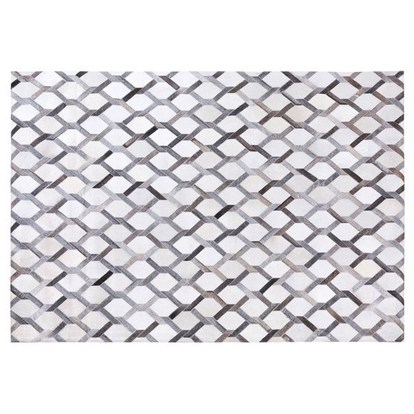 Teppich AYDIN Grau 140 x 200 cm Echtleder