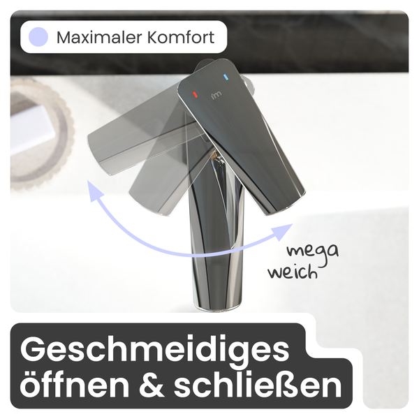 Armatur mit geschmeidigem Öffnen und Schliessen für maximalen Komfort