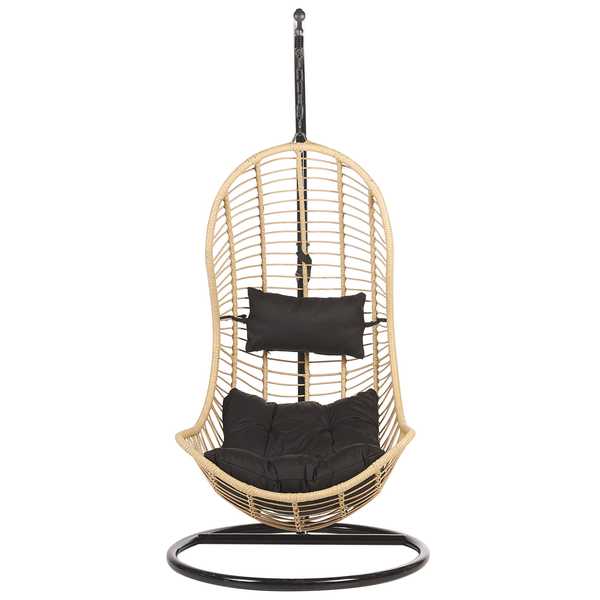 Hängesessel mit Gestell PINETO Polyrattan Naturfarben