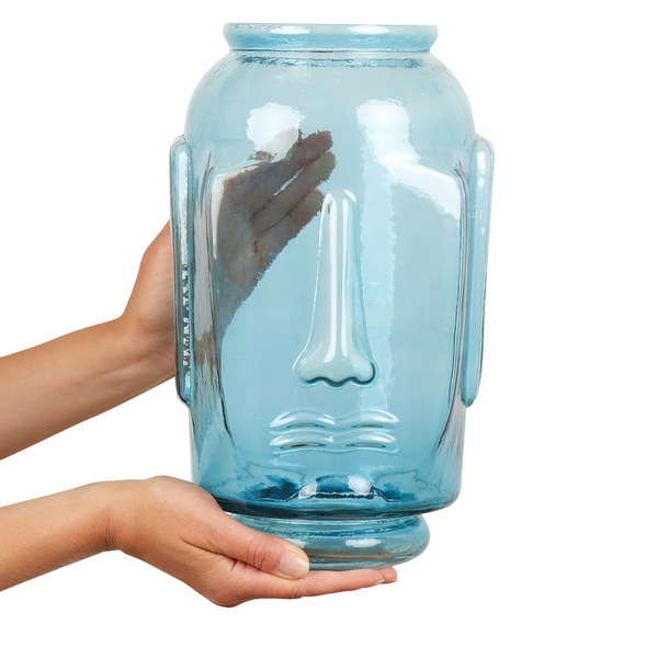 Dekovase SAMBAR Glas 31 cm Blau