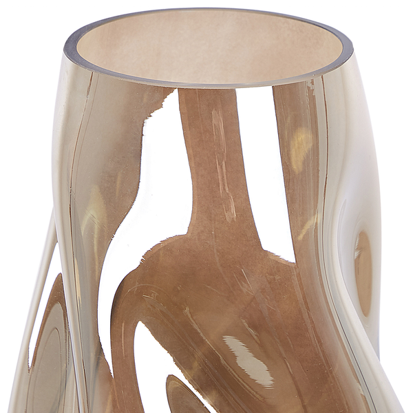 Blumenvase IMEROS Glas 27 cm Goldbraun