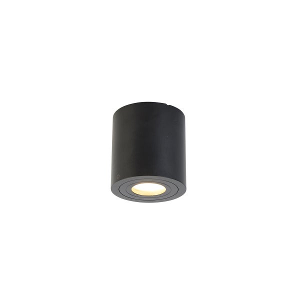 Smarter Badspot schwarz rund IP44 inkl. WLAN GU10 - Capa