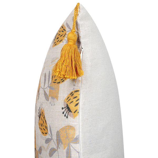 Dekokissen 2er Set ABUTILON 45 x 45 cm Beige Blumenmuster