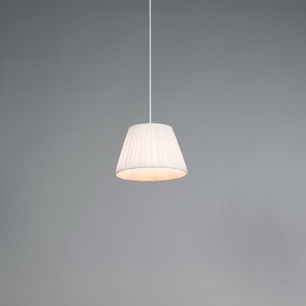 Retro Hängelampe Creme 25 cm - Plissee