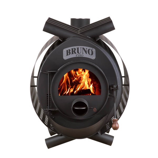 Bruno Pyro Kaminofen mit brennendem Feuer