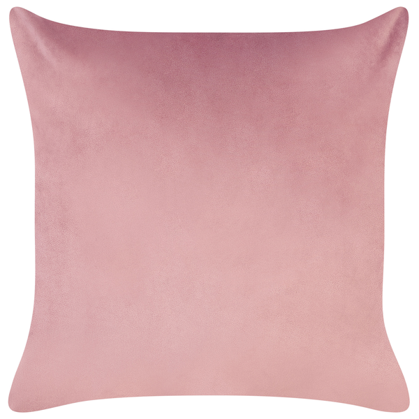 Dekokissen 2er Set CARANDAY Samtstoff 45 x 45 cm Rosa Pflanzenmuster