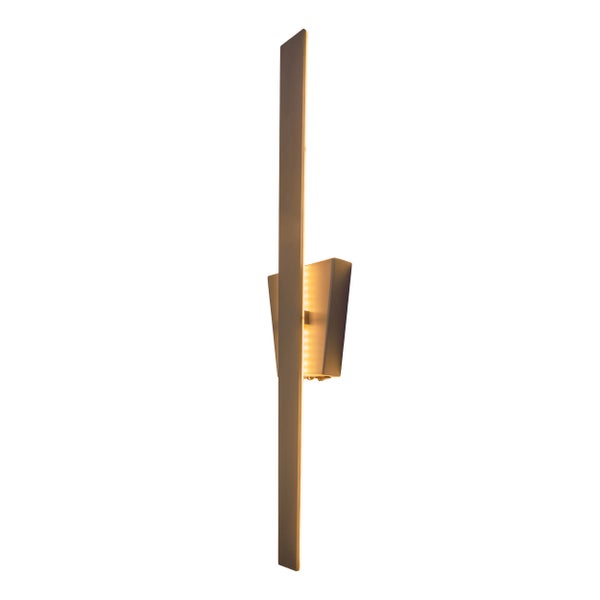 LED Wandleuchte TREVOR nickel matt,  Wandlampe aus Metall und Kunststoff in Nickel matt, mit fest verbauten LEDs, Wandbeleuchtung innen 62 x 10 x 4,5 cm