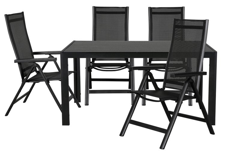 Cult Gartenmöbel Set 1 Tisch und 4 Stühle. 150 X 90 X 75 cm