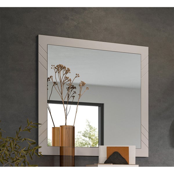 Notes Spiegel matt beige, Spiegel. 80 X 2 X 80 cm