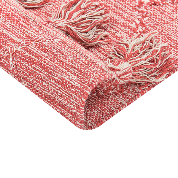 Teppich NIGDE Rot 80 x 150 cm Baumwolle