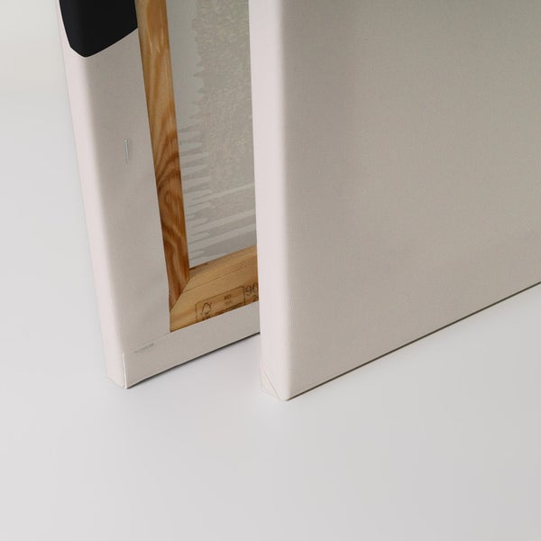 Rückansicht zweier Leinwandbilder mit Holzrahmen