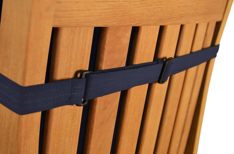Auflage Gartenstuhl Hochlehner Polster blau marine navy premium waschbar Made in Germany