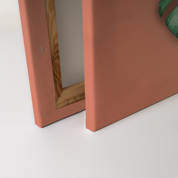 Leinwandbild auf einem Holzrahmen gespannt mit Pflanzenmotiv in Detailansicht