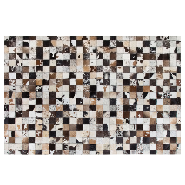 Teppich CERLI Weiß 140 x 200 cm Echtleder