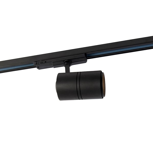 Moderner dimmbarer 3-Phasen-Spurfleck schwarz inkl. LED 3000K - Lineal 38