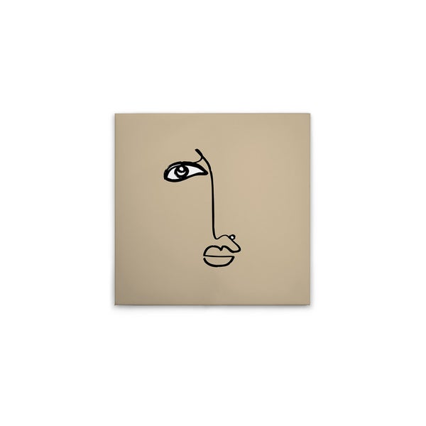 Dekorationsobjekt mit abstrakter Gesichtszeichnung