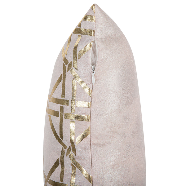 Dekokissen 2er Set CASSIA 45 x 45 cm Rosa Geometrisches Muster