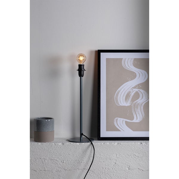 Dasir Beleuchtung Tischlampe 12x12x42,4cm hellgrau. 12 X 12 X 43 cm