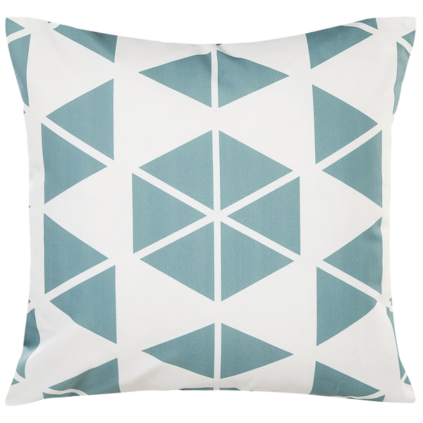 Gartenkissen 2er Set RIGOSA Geometrisches Muster 45 x 45 cm Hellblau