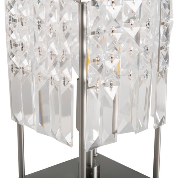 Tischleuchte mit Kristallglas Elementen