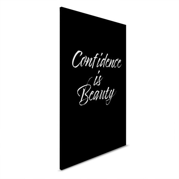 Wandbild mit dem Schriftzug Confidence is Beauty als Dekoration
