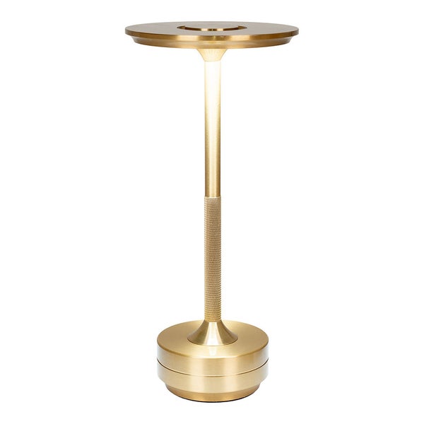 Lyneham Tischlampe LED wiederaufladbar Messing Dekor. 13 X 13 X 29 cm