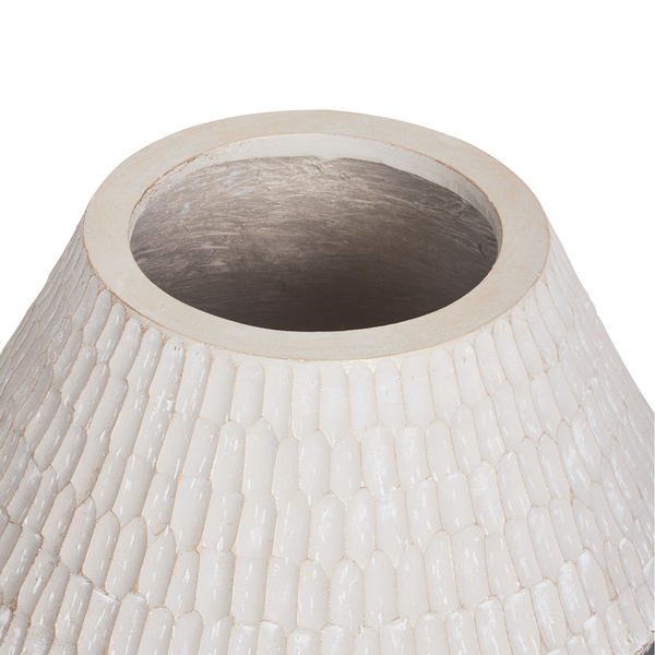 Blumenvase ARUNCUS Keramik 30 cm Beige