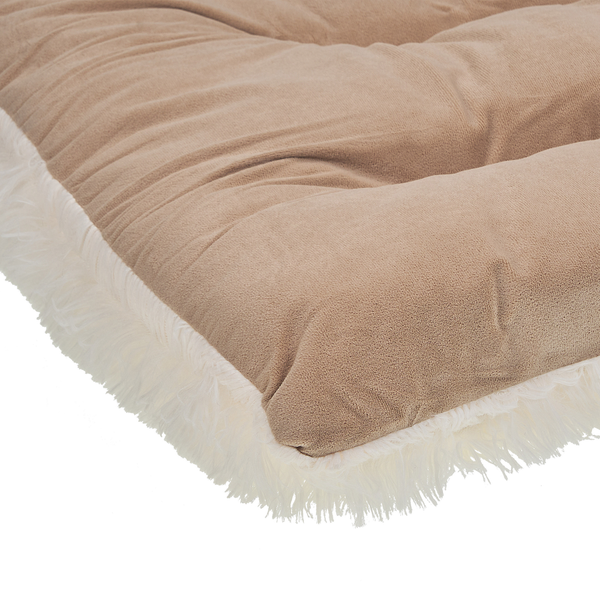 Tierbett ERGANI Samtstoff Beige
