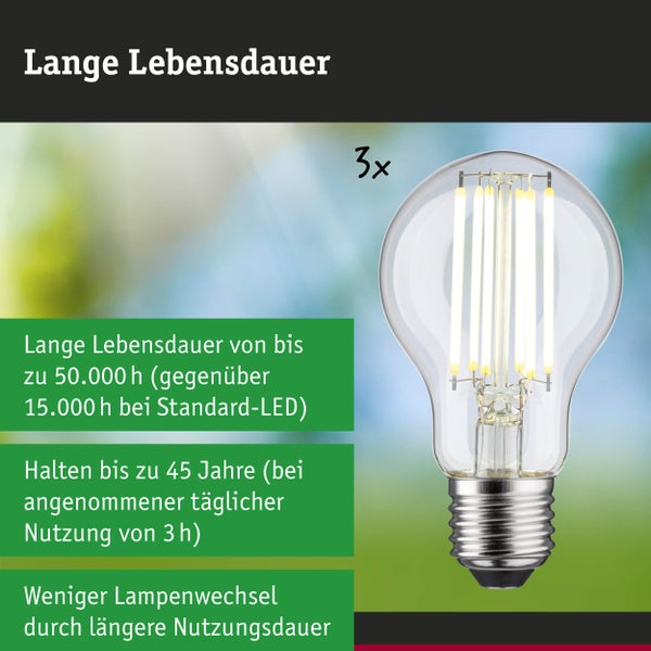 Drei LED Leuchtmittel mit E27-Fassung