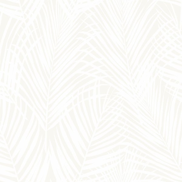 Origin Wallcoverings Tapete Palmenblätter Weiß - 53 cm x 10.05 m - 347741