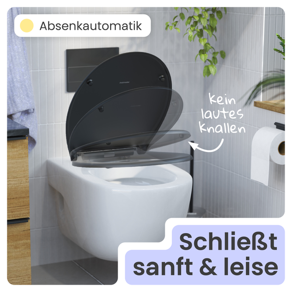 Wand-WC mit Absenkautomatik für sanftes und leises Schliessen