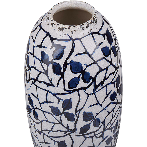 Blumenvase MUTILENE Steinzeug 25 cm Weiß