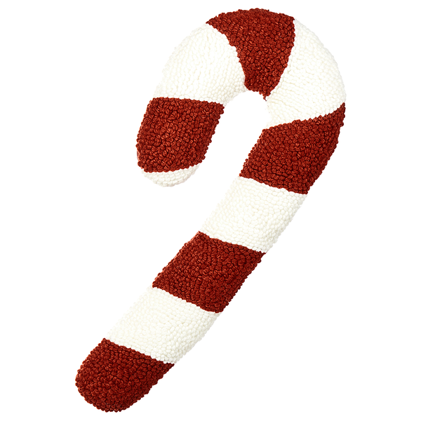 Dekokissen 2er Set CANDY CANE Bouclé 22 x 55 cm Rot Weihnachtsmotiv