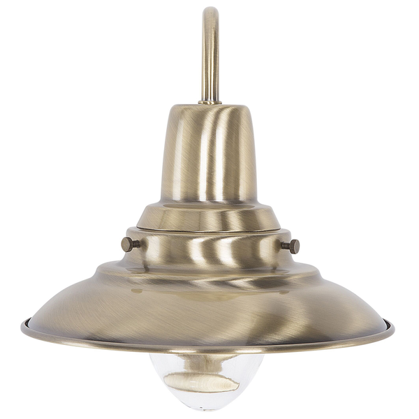 Wandleuchte mit Lampenschirm und Glaskuppel