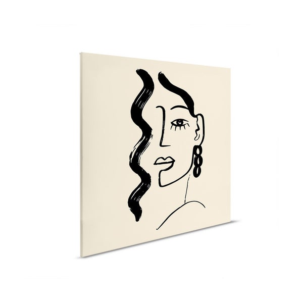 Wandbild mit abstrakter Frauengesicht-Darstellung