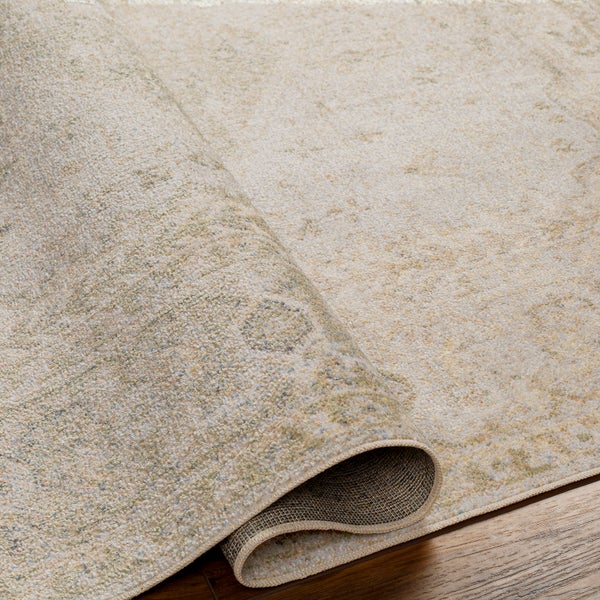 Vintage Teppich Maschinenwaschbar Grün/Braun 160x213 cm BOKA