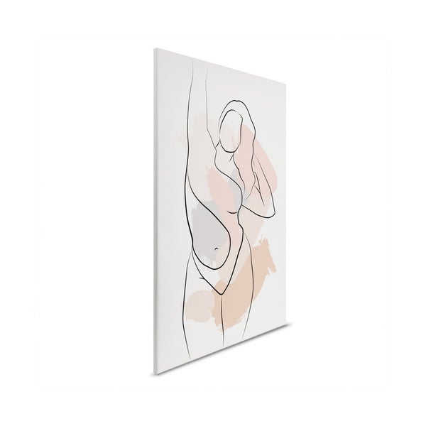 Dekorative Leinwand mit abstrakter Frauendarstellung