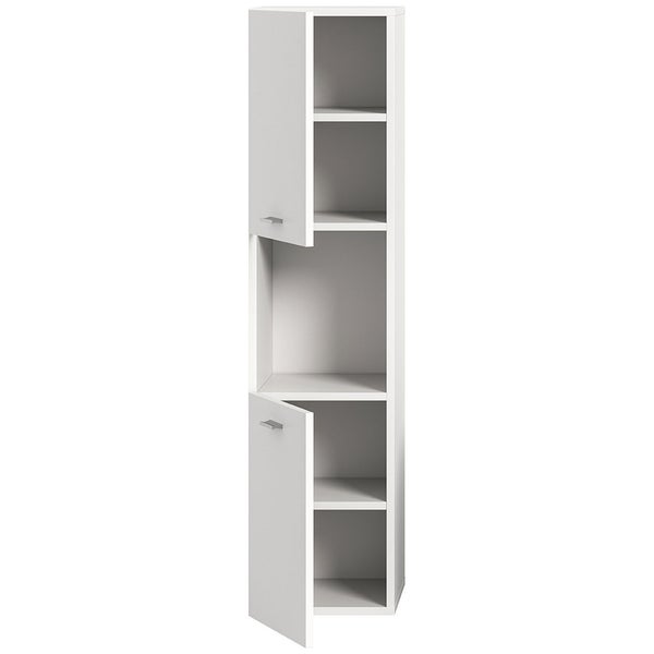 Boston Hochschrank Bad 2 Türen 1 Fach weiß. 30 X 29 X 125 cm