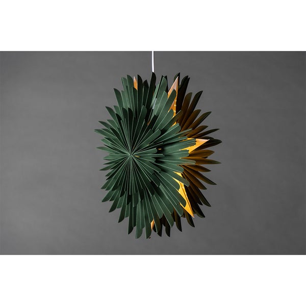 Sälen Weihnachtsstern mit Licht Papier Ø46 cm Pendelleuchte grün. 46 X 18 X 46 cm