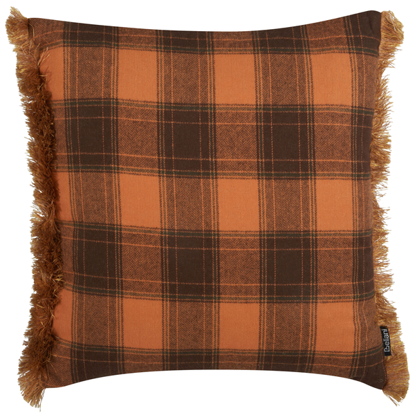 Dekokissen BARJA 45 x 45 cm Orange Kariertes Muster